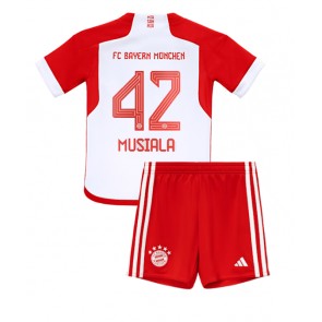 Bayern Munich Jamal Musiala #42 Dětské Domácí dres komplet 2023-24 Krátký Rukáv (+ trenýrky)